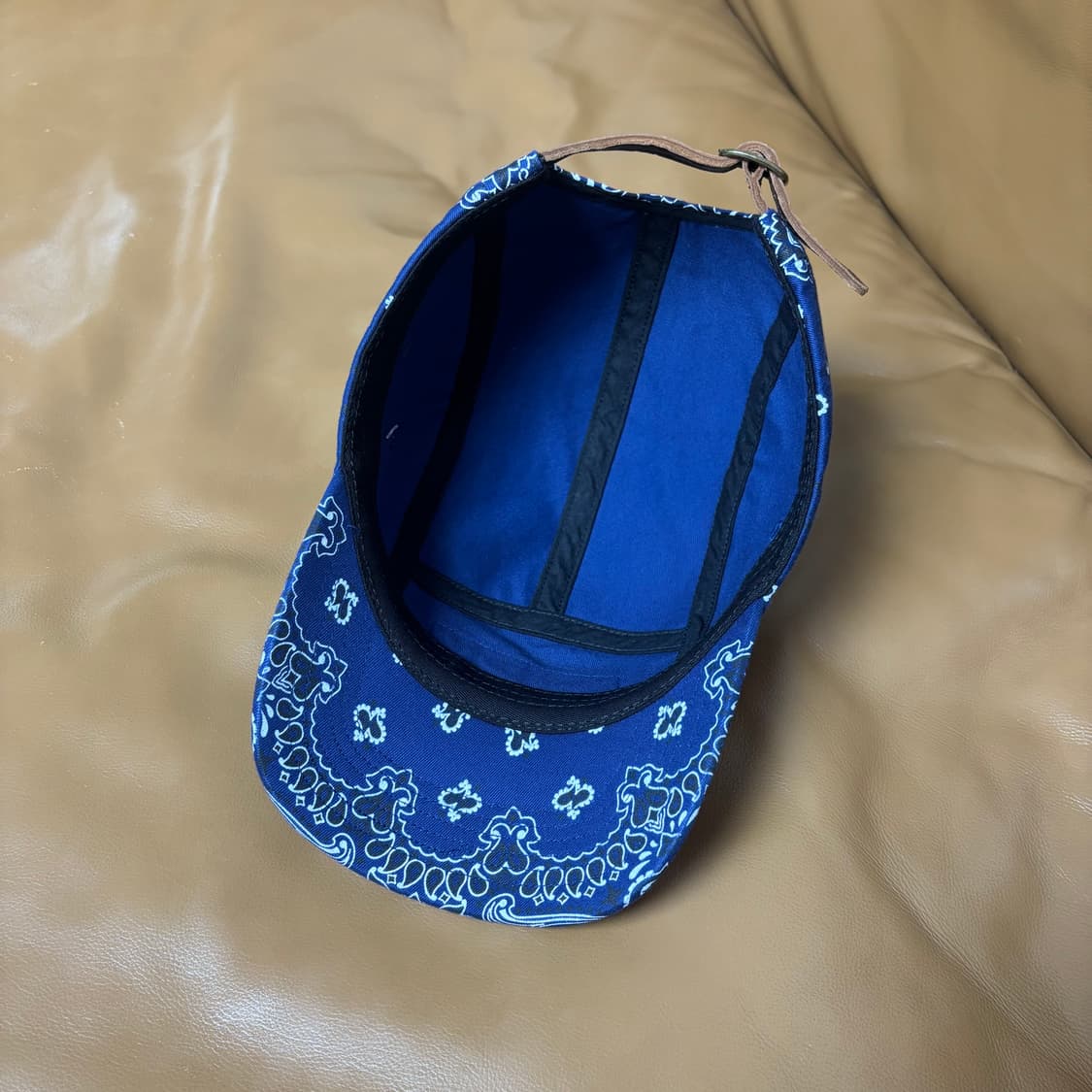 슈프림 캠프캡 모자 박스로고 21ss 반다나 네이비 상품이미지7