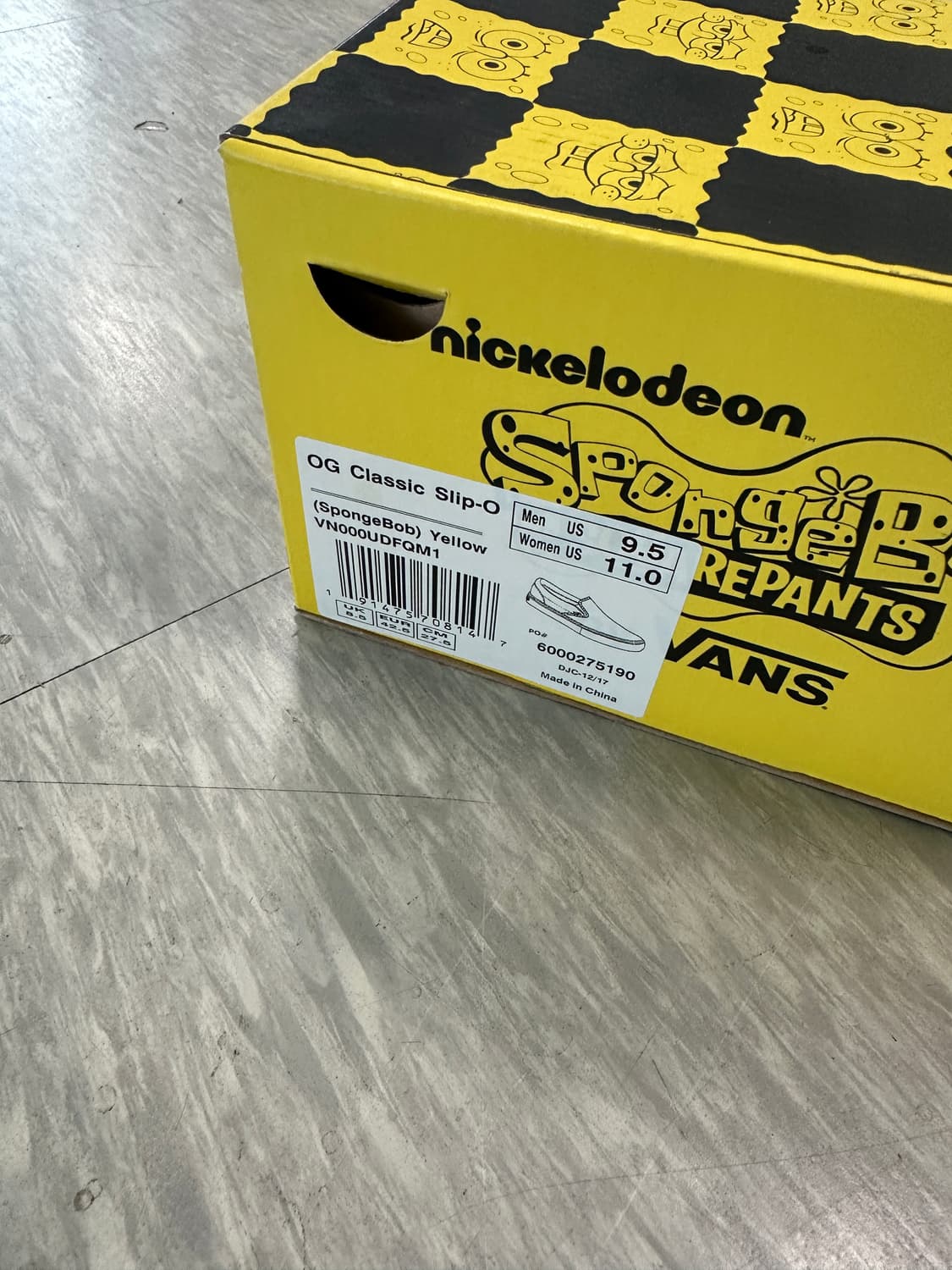 반스 볼트라인 스펀지밥 콜라보 9.5사이즈 상품이미지6