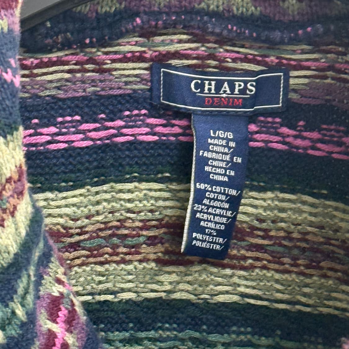 CHAPS(챕스) 데님 니트 조끼 베스트 (L) 상품이미지2