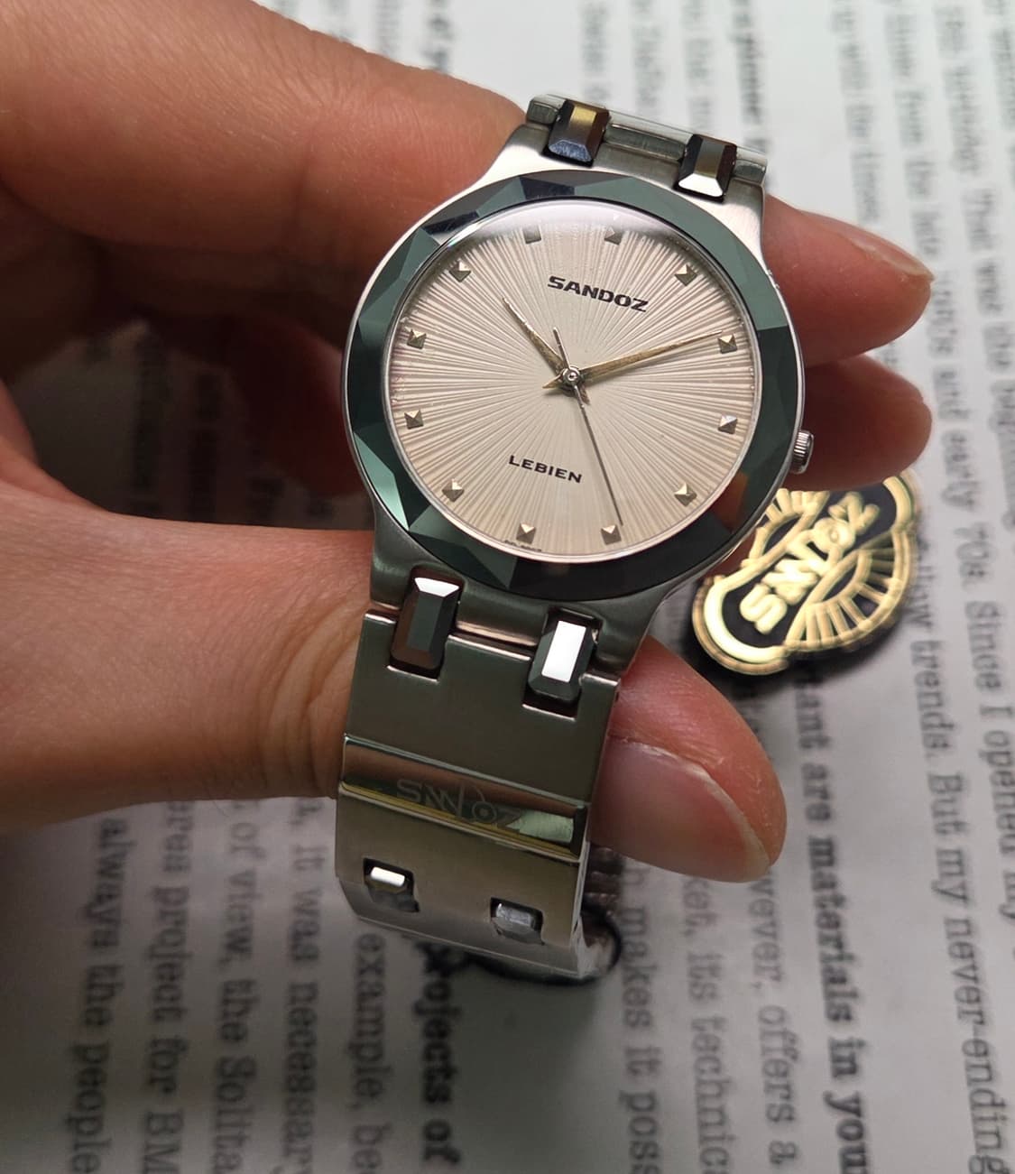 데드스탁] 빈티지 산도즈 르비엔 텅스텐베젤 입체판 칼침핸즈 쿼츠 남성용
 상품이미지5