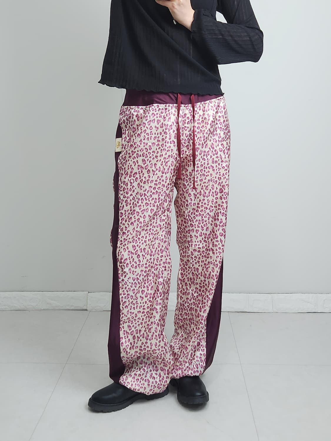 레오파드 트랙 팬츠 상품이미지2