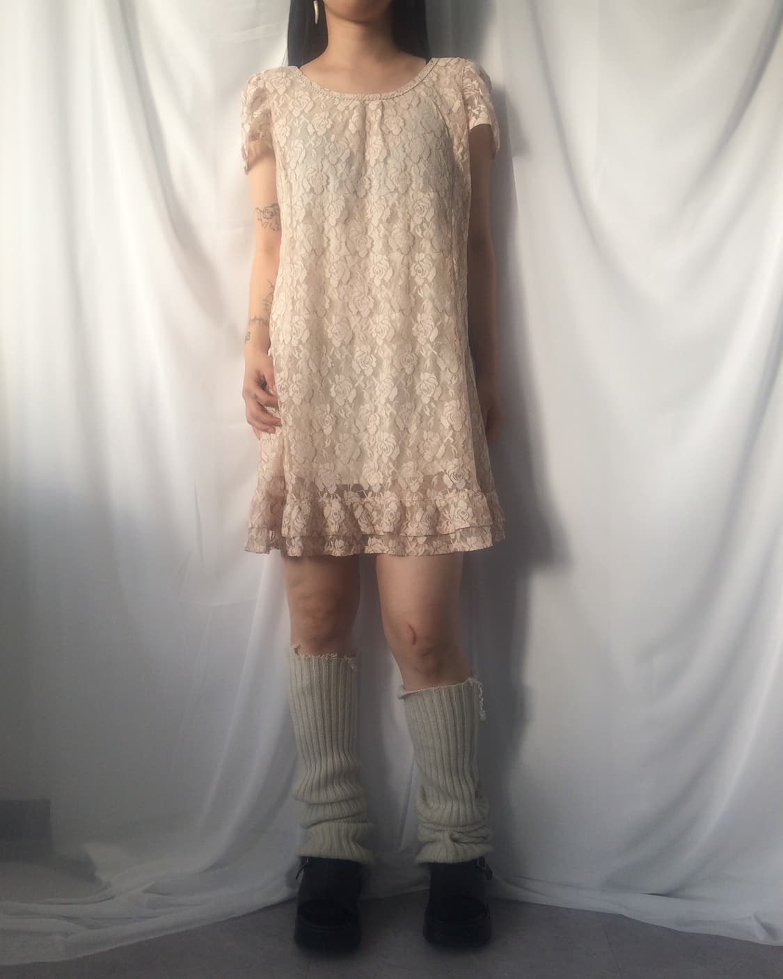 Flower pattern lace onepiece 상품이미지1