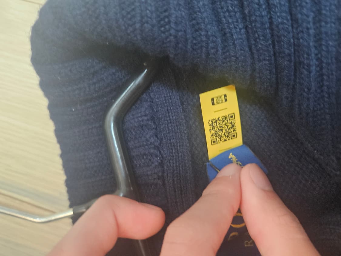 빅포니 폴로 니트집업 남색 상품이미지4