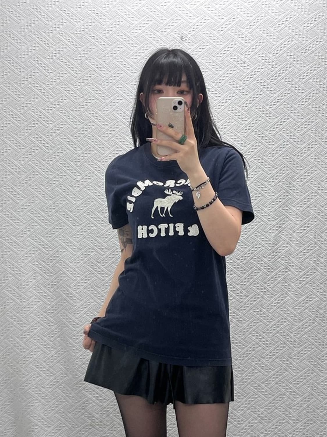 아베크롬비 빈티지 Y2K 레트로 캐주얼 슬림핏 반팔티 M C11778 상품이미지1