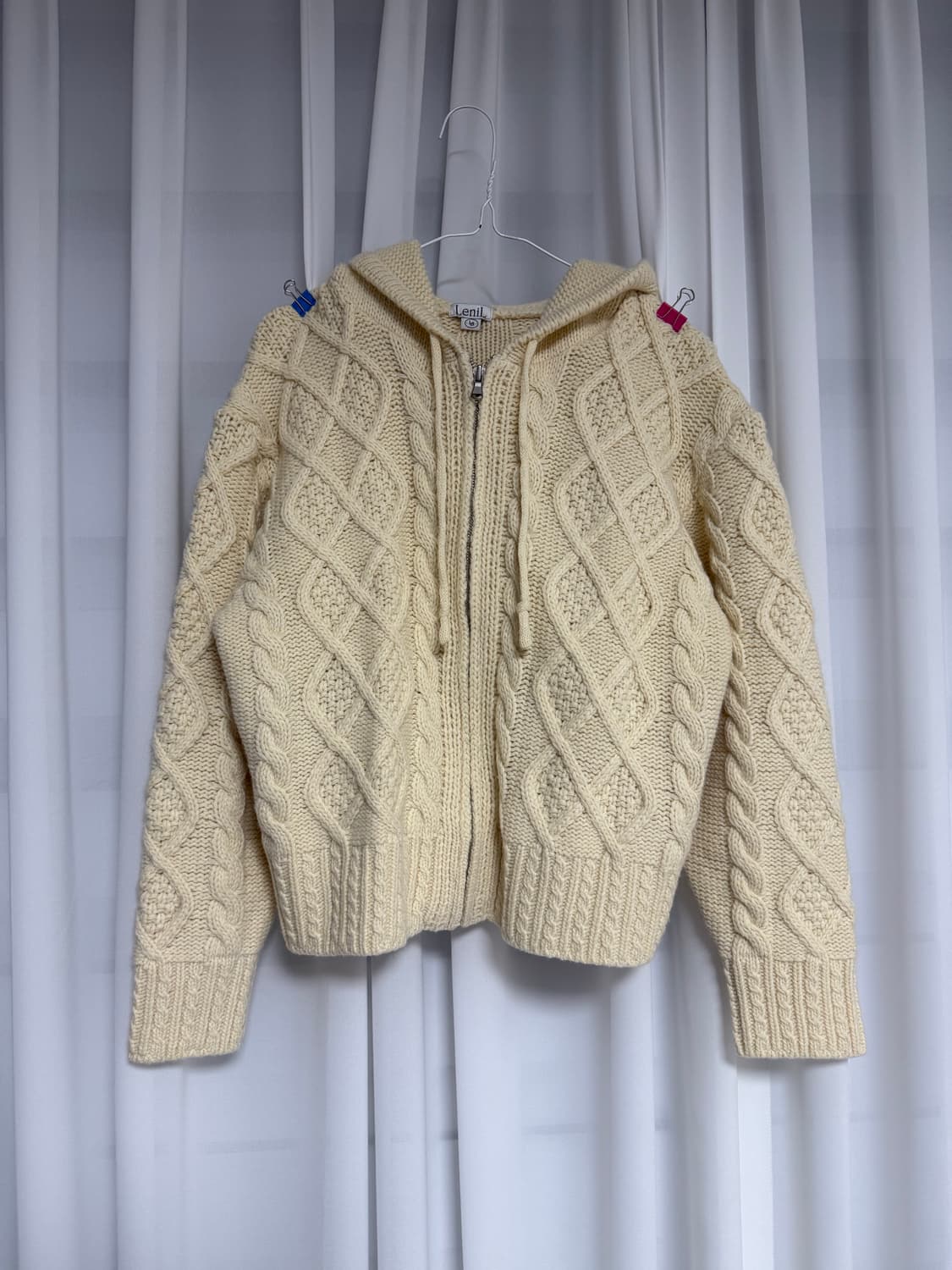 [르닐] PICCO KNITTED HOODIE - BUTTER 상품이미지1