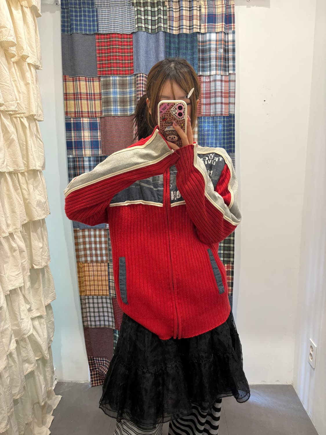 푸부 레이싱 니트집업 상품이미지2