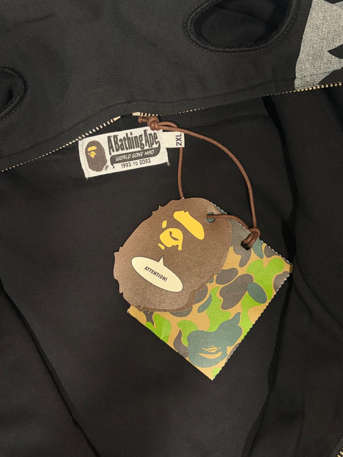 베이프 스켈레톤 샤크 풀 집 후디 / 2XL 상품이미지2