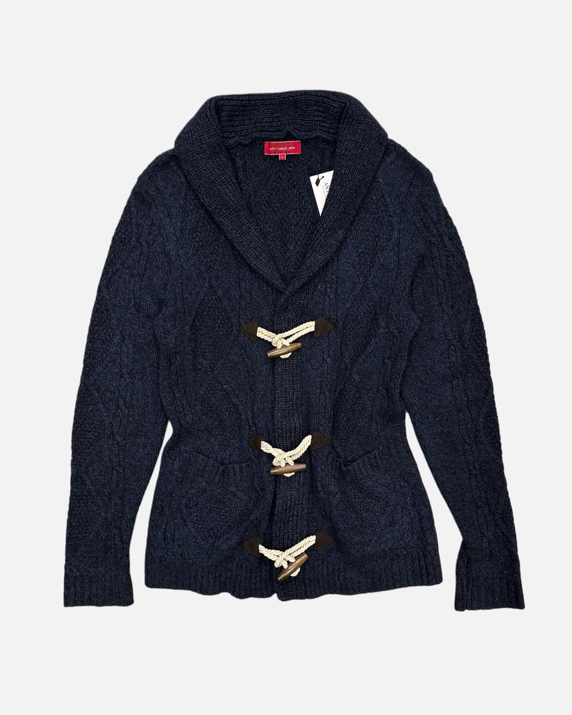 ANTI-LABEL navy duffle showl cardigan 상품이미지1