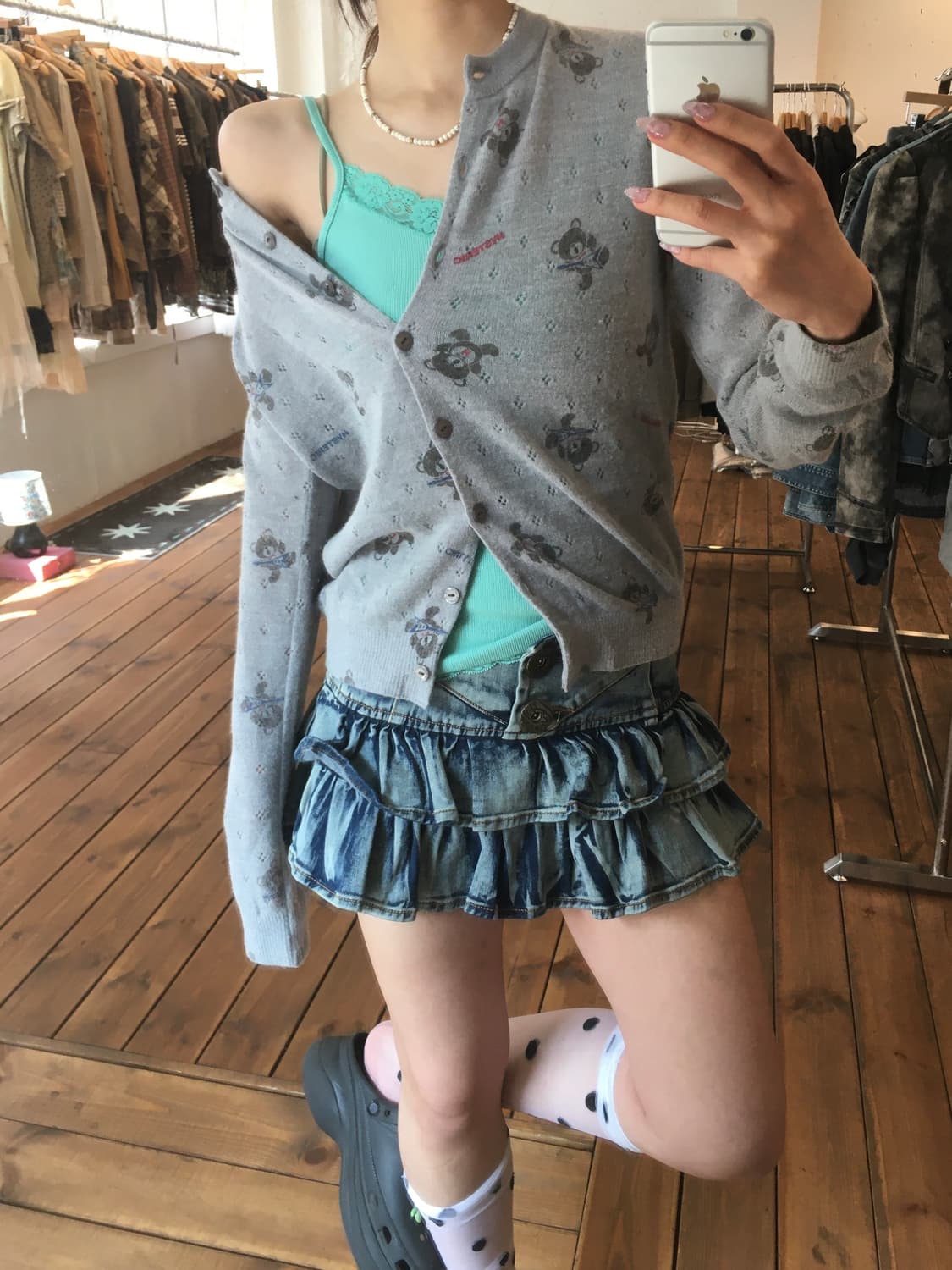 히스테릭글래머 소라 퍽베어 가디건 상품이미지1