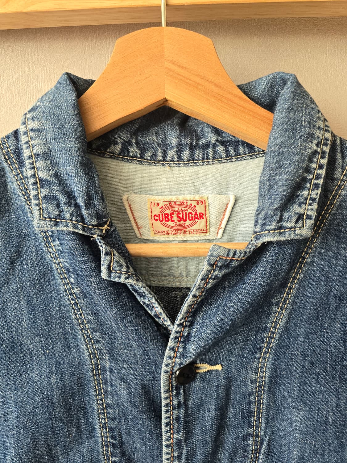 CUBE SUGAR 모리걸  Washed Denim Coat 상품이미지4