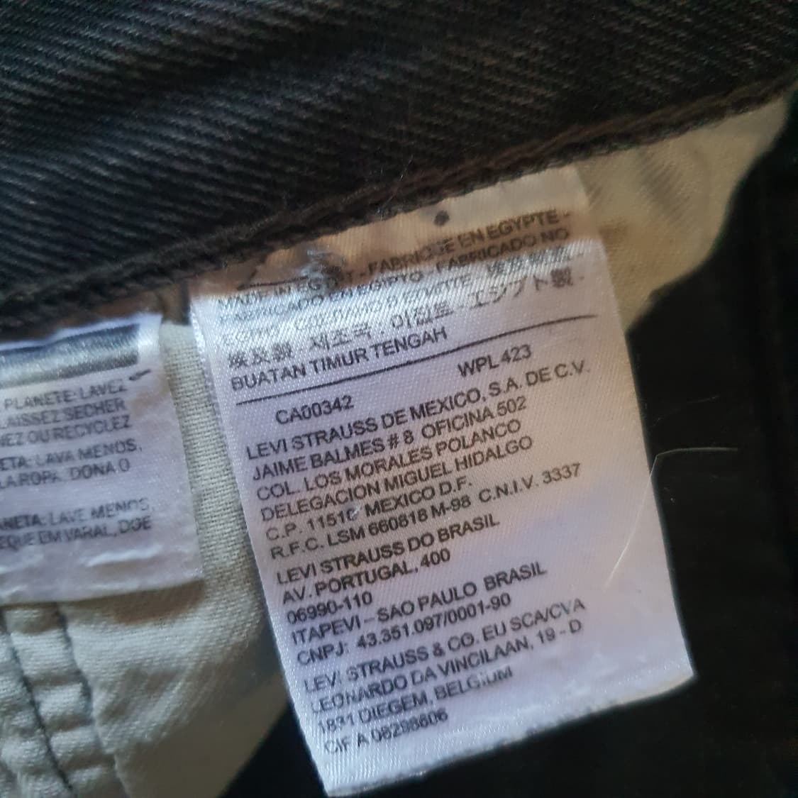 유럽 리바이스501 블랙 데님 팬츠 no.17 상품이미지5