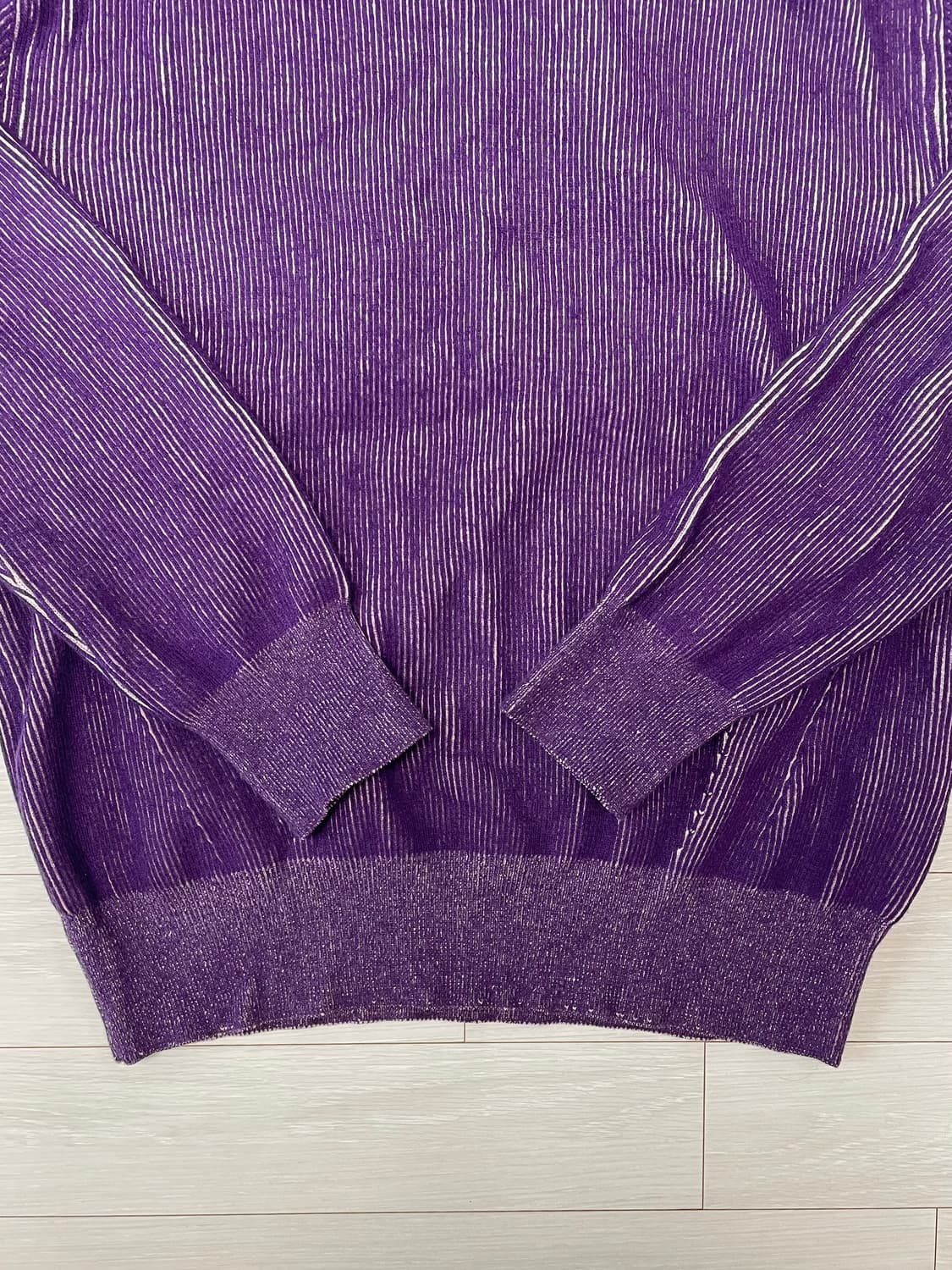 르마드 투톤 사선 라운드 니트 상품이미지3