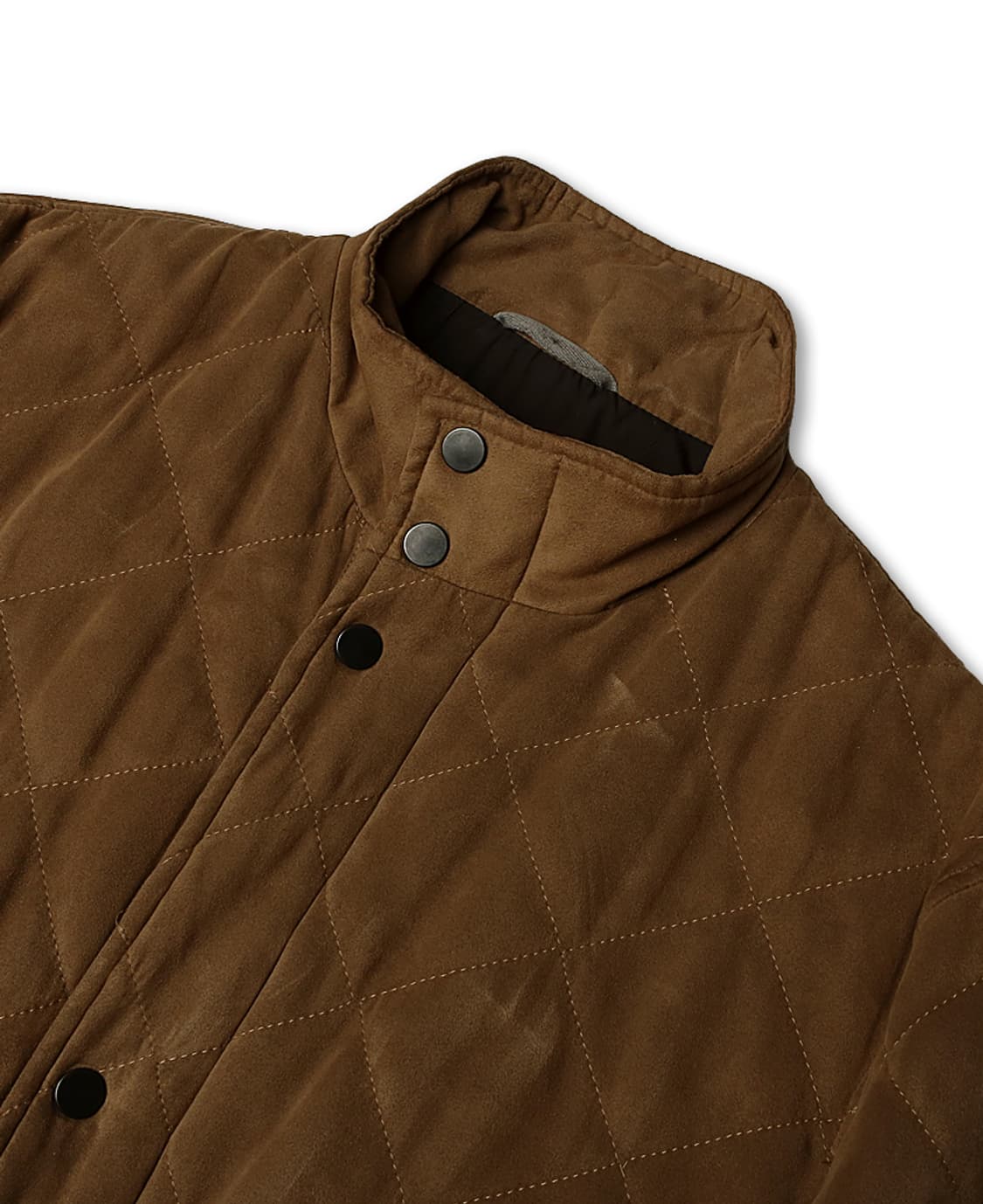 꼬르넬리아니 [Corneliani] 카멜 스웨이드 퀼팅 하프 코트 자켓 상품이미지2