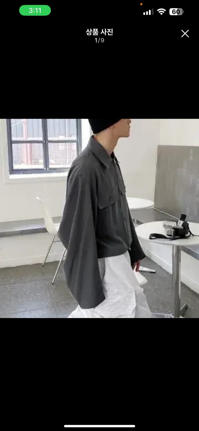 남녀공용 고퀄 오버핏 크롭 벌룬 집업 자켓  상품이미지1