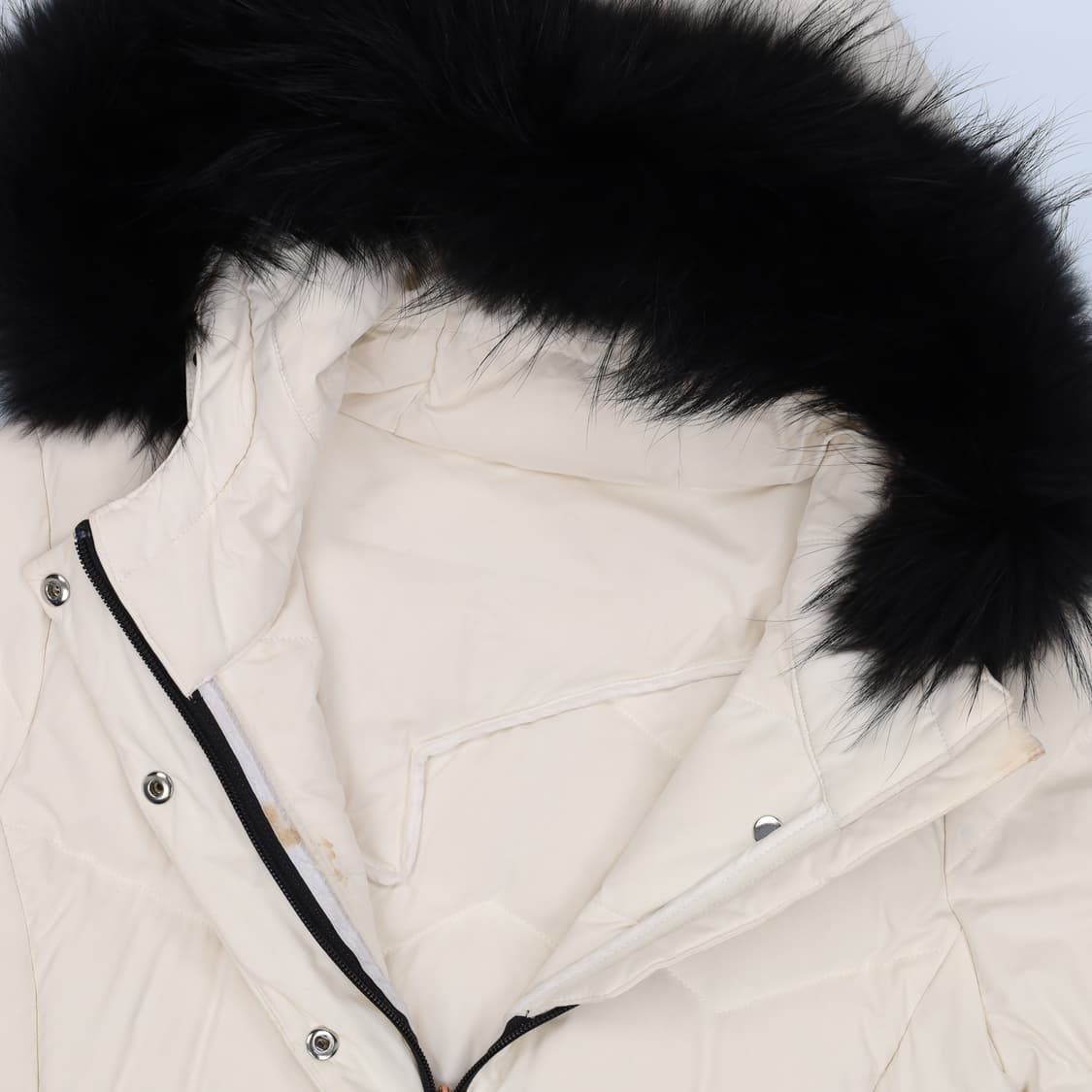 [90] 와이드앵글 골프여성 너구리털 구스다운 롱패딩 1205HR1 상품이미지7