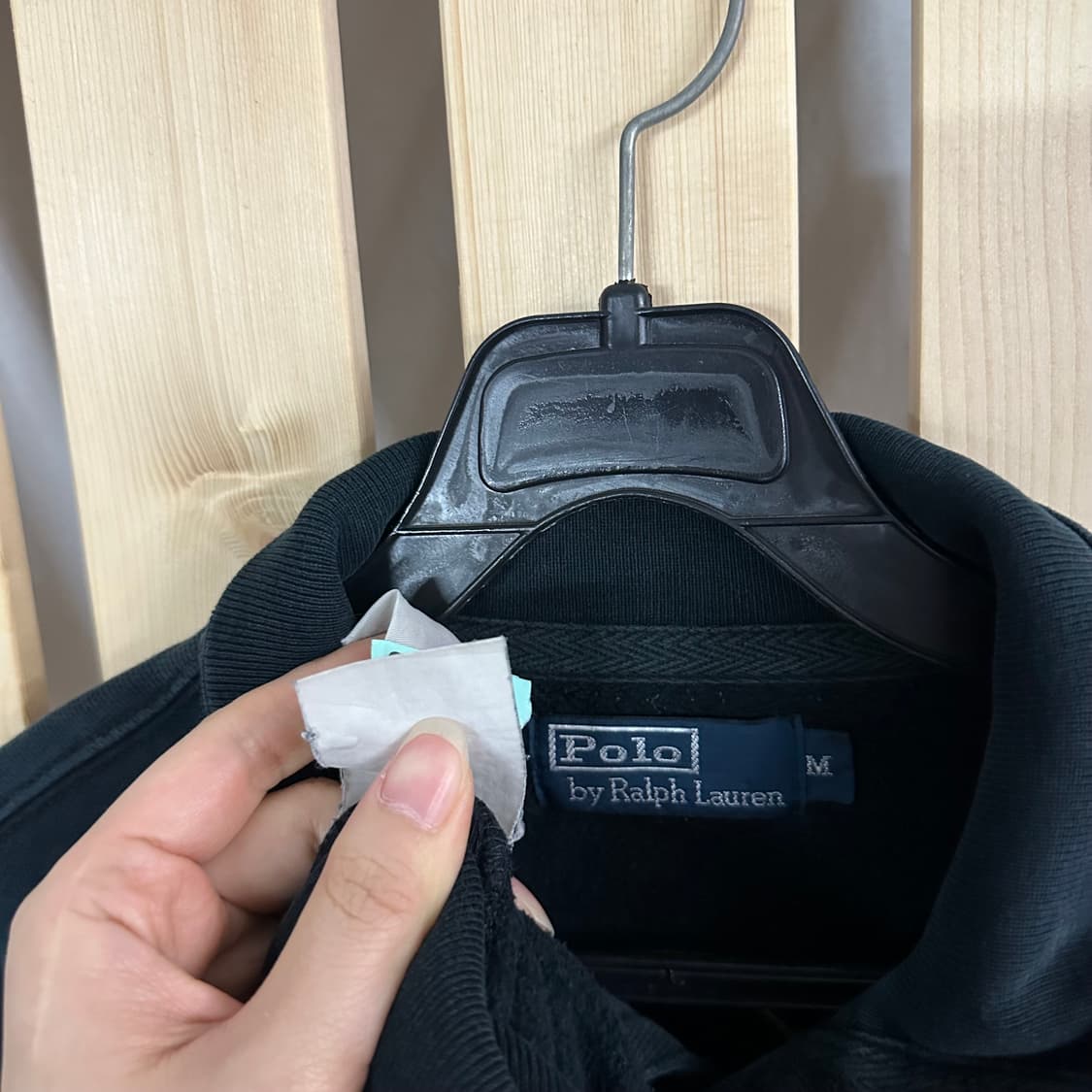 (M) 폴로 랄프로렌 블랙워치 빅포니 럭비셔츠 반집업 맨투맨 상품이미지5