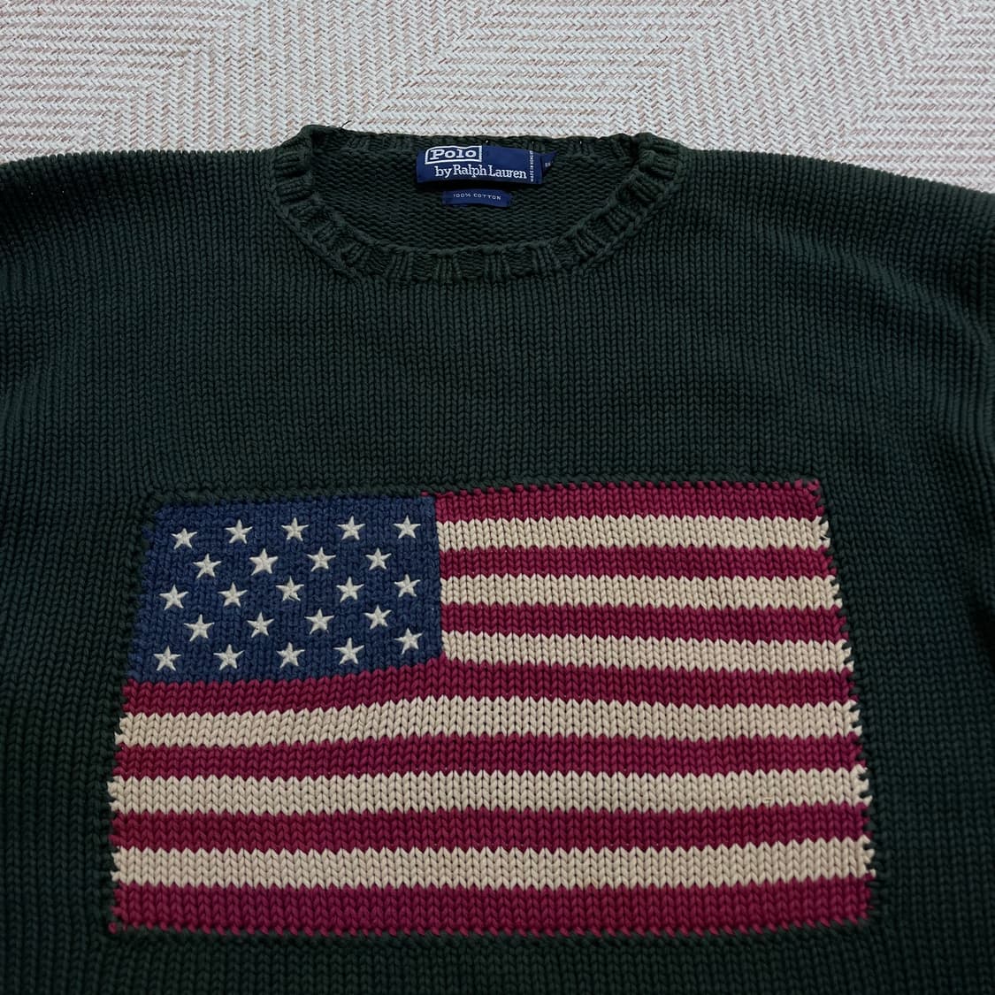 [정품] 폴로 딥그린 성조기 짜임 니트 [ L ] 상품이미지4