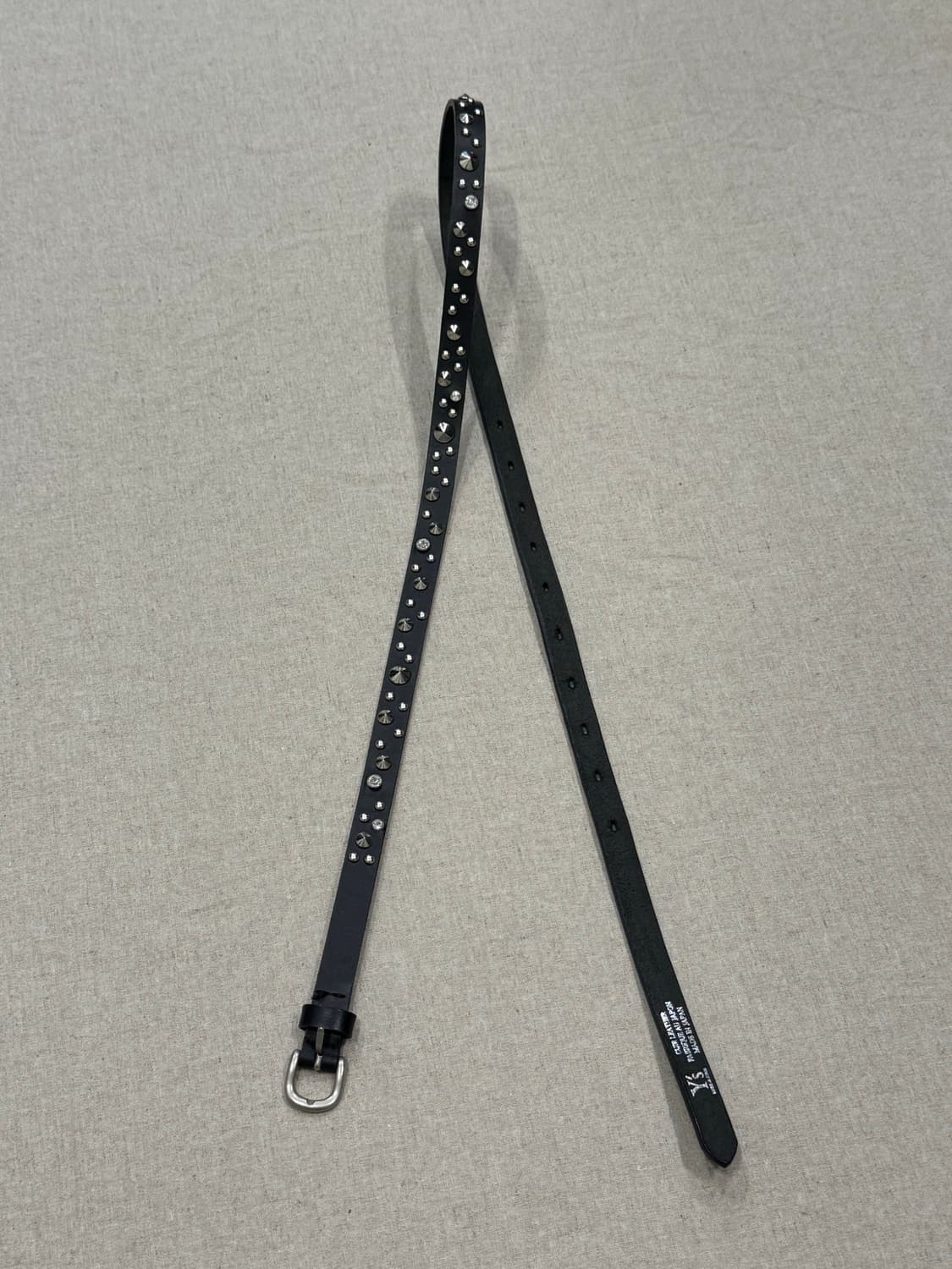 요지야마모토 주얼 스터드 레더 벨트 상품이미지8