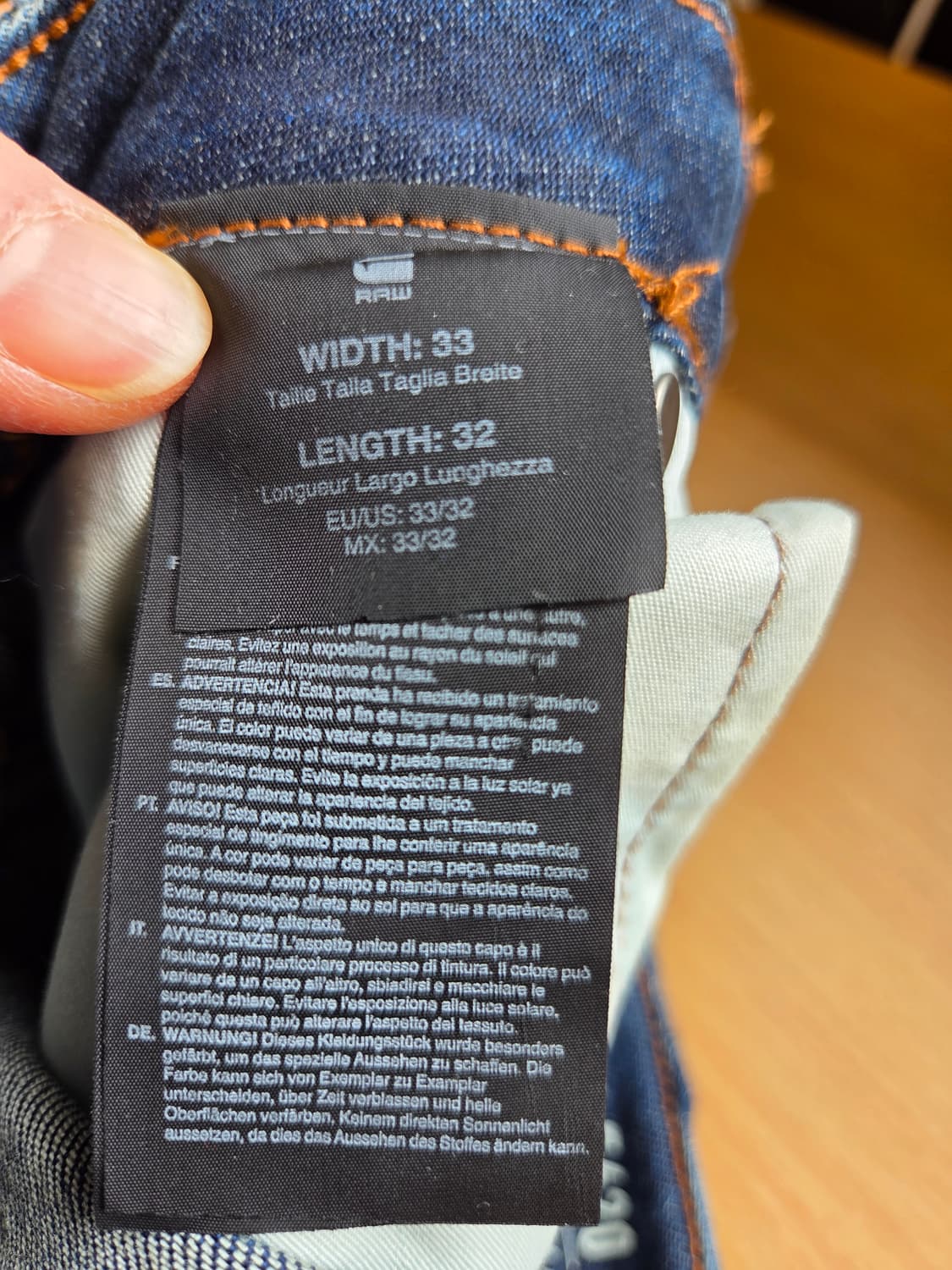 G-Star Raw 워크웨어 데님 팬츠(W33/L32) 상품이미지8