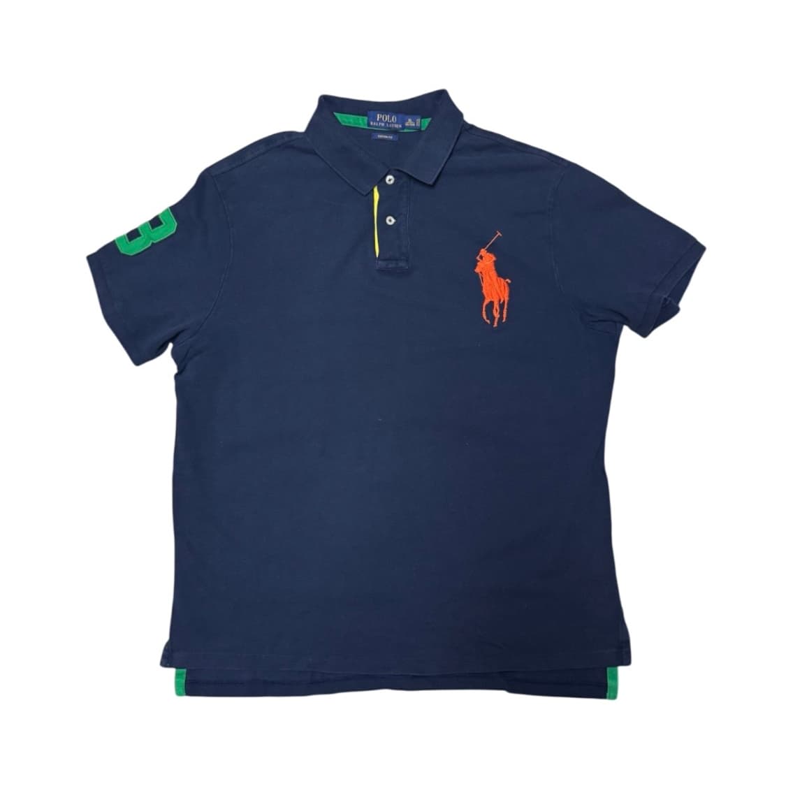 폴로 빅포니 네이비 커스텀핏 카라티 상품이미지2