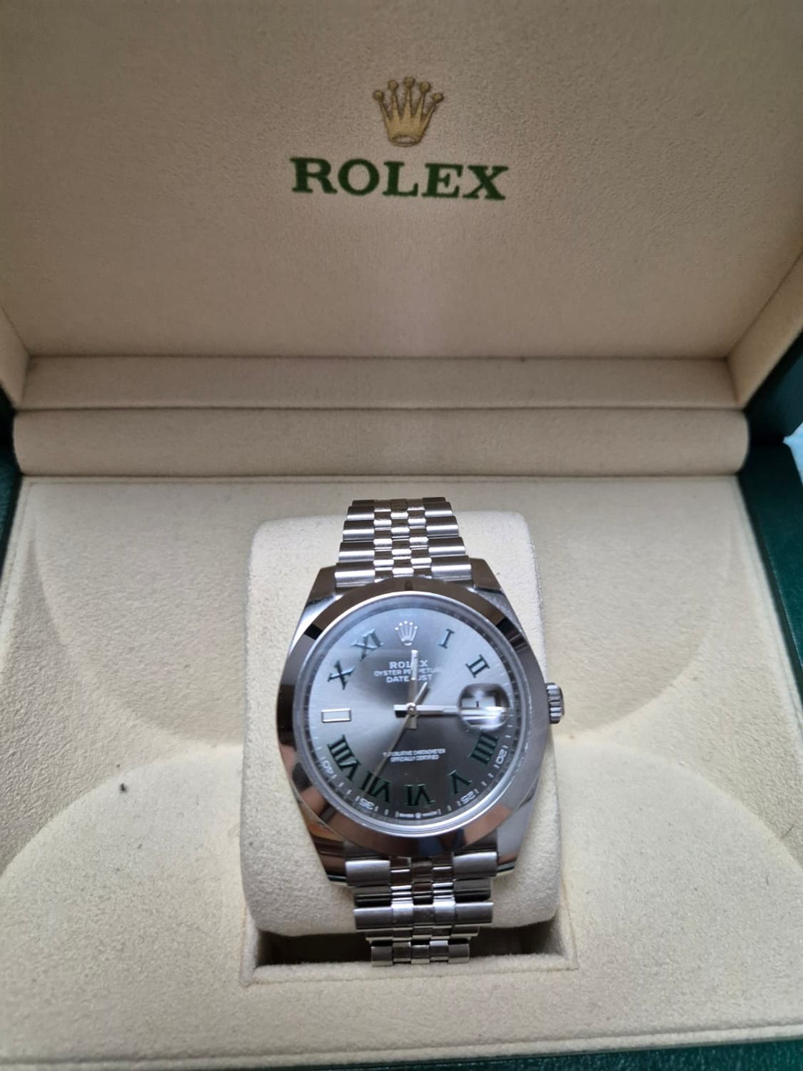 롤렉스 (ROLEX) 데이트저스트 41 윔블던 슬레이트 로만 상품이미지1
