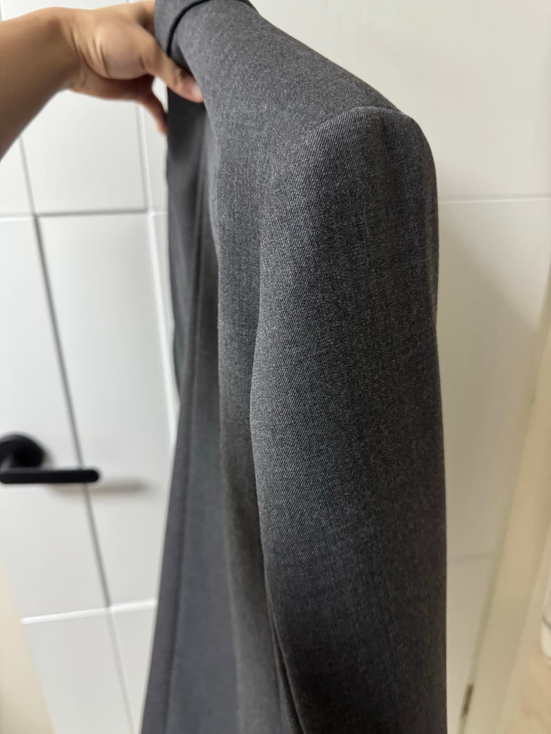 (M)인사일런스 오버사이즈 울 블레이저 자켓 (다크 그레이) 상품이미지7