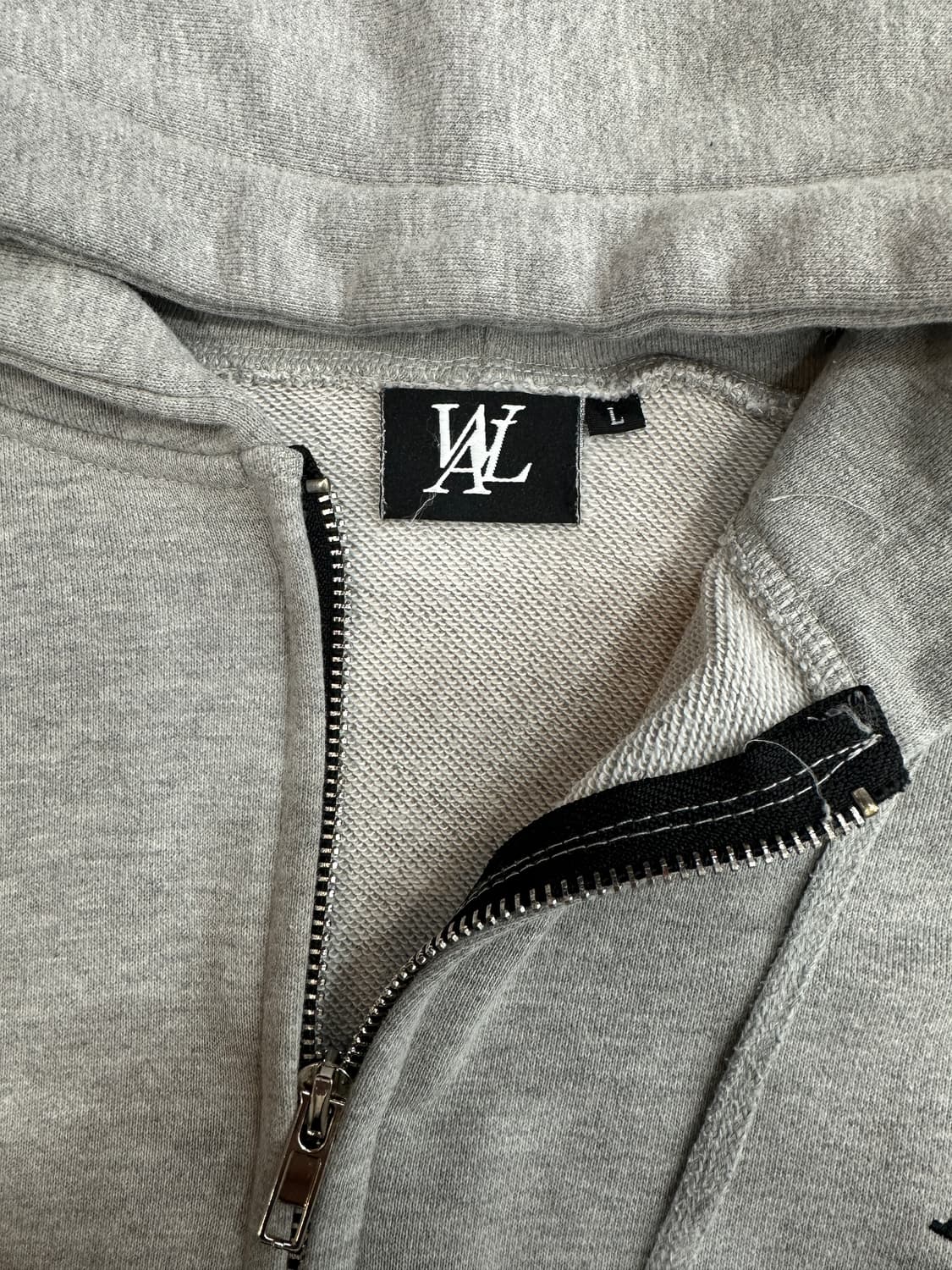 우알롱 크롭 후드집업 그레이 상품이미지5