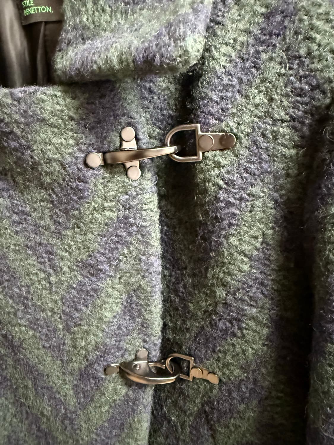 베네통 단종 희귀 울 헤링본 그린 자켓 A급 상품이미지3