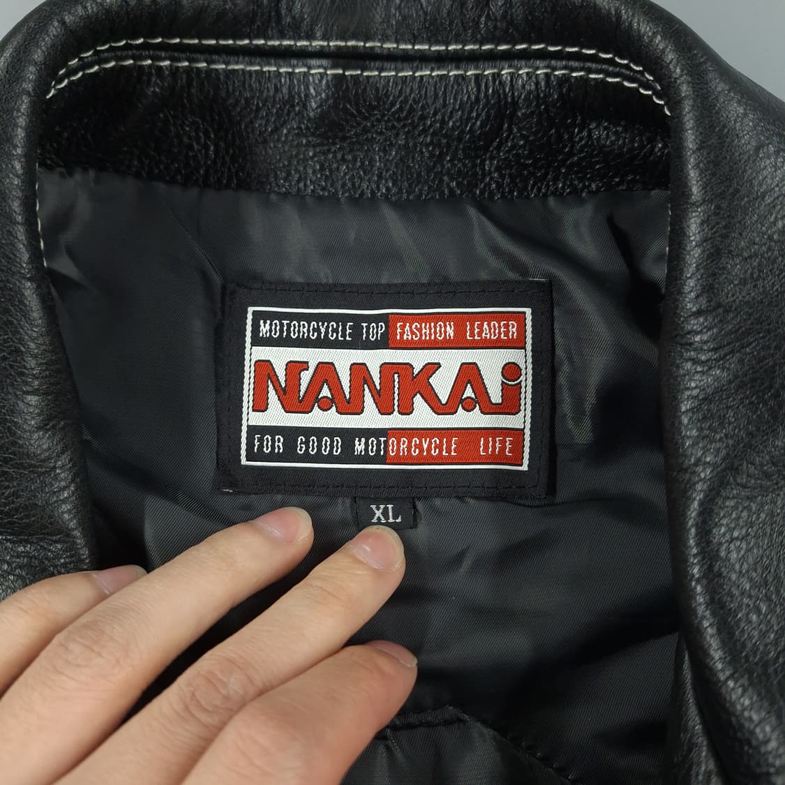 난카이 블랙 스티치 숄더패드 양가죽 램스킨 투웨이 라이더자켓 레더자켓 상품이미지6