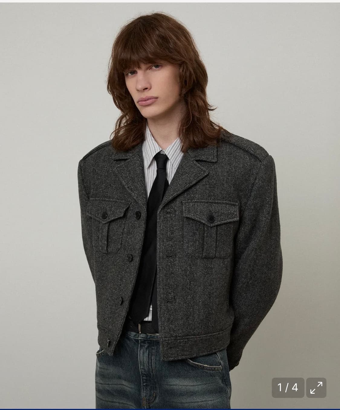 엘무드 서전트 서던트 울 트러커 자켓 스톤그레이 48 상품이미지1