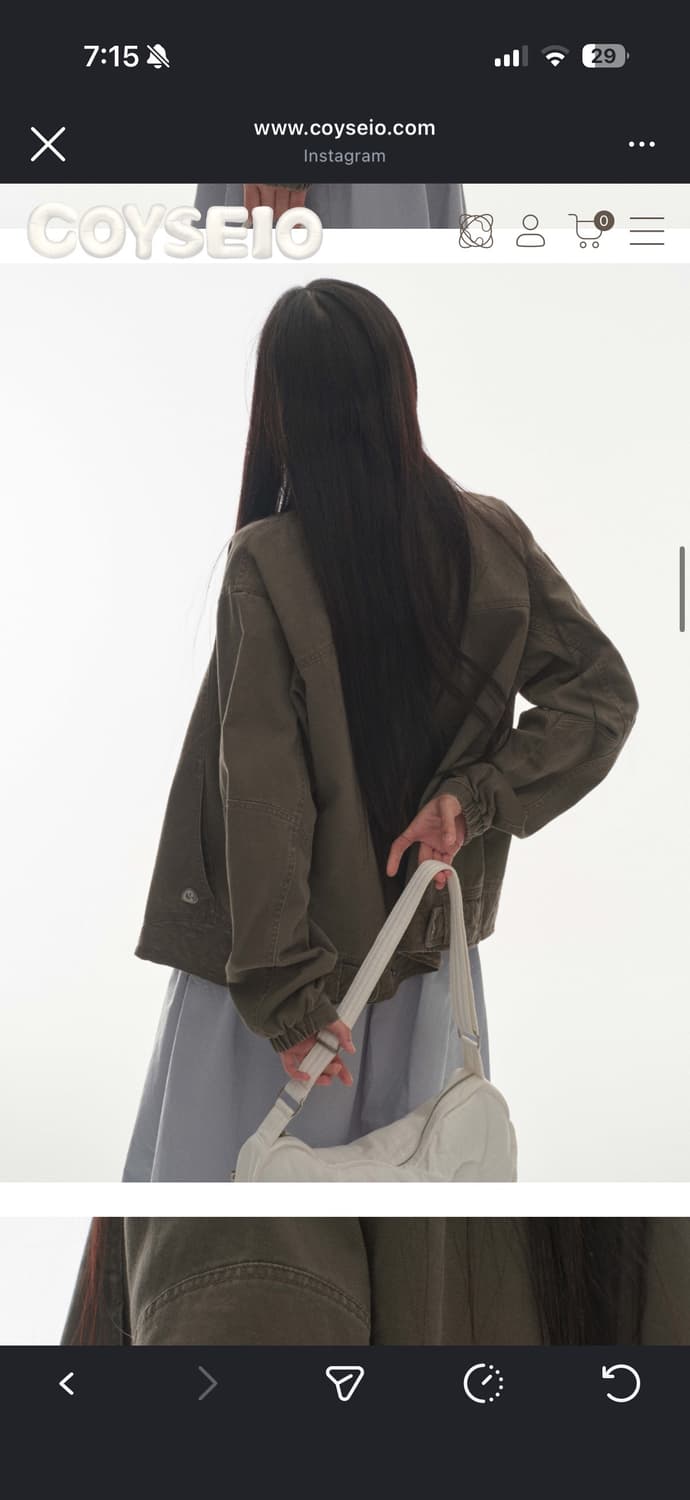 코이세이오 round collar stitch 라운드 카라 스티치 자켓 상품이미지3