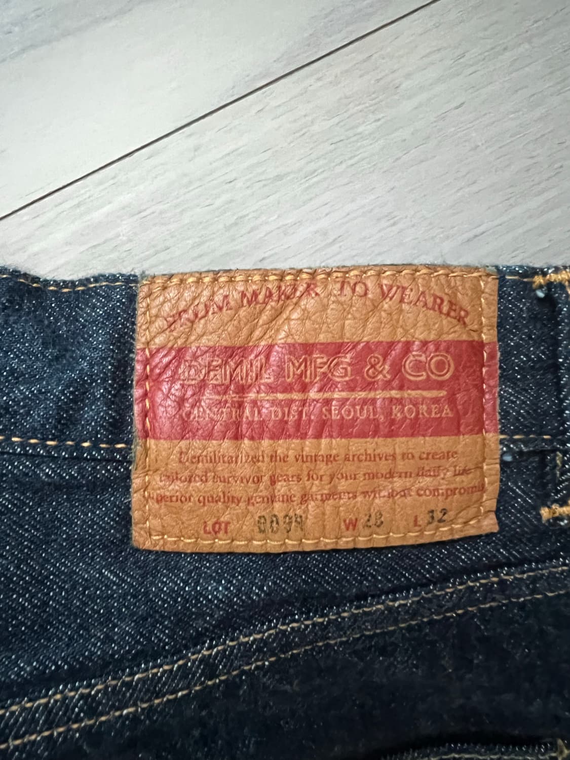 데밀 rot.009r 코리안 셀비지 데님 28 상품이미지2