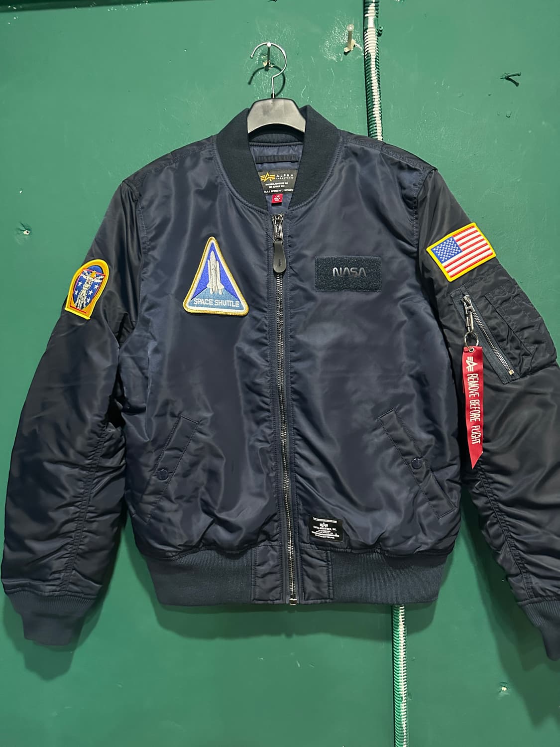 알파인더스트리 나사 신형ma-1 네이비L 상품이미지1