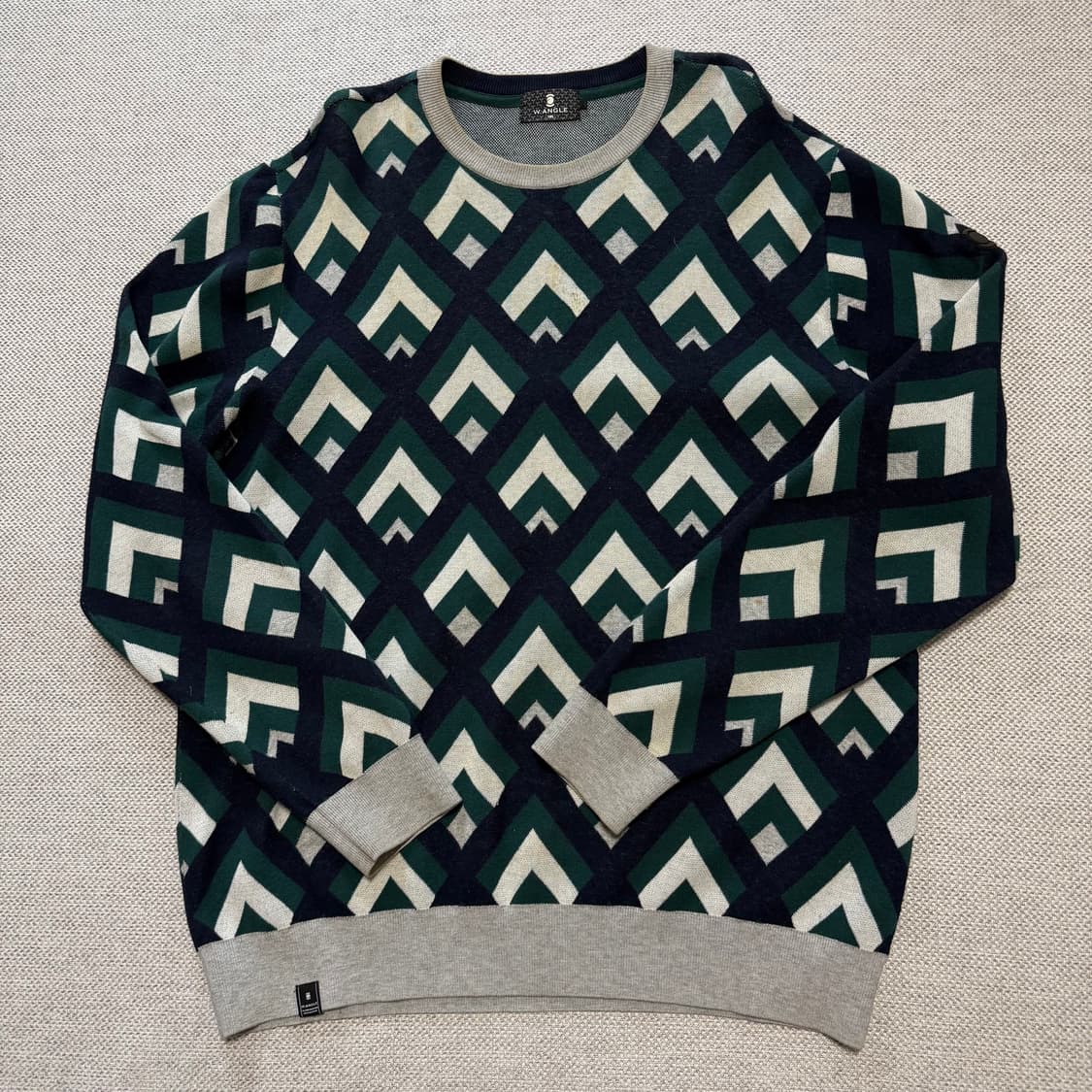 W.ANGLE 패턴 니트 스웨터 상품이미지1