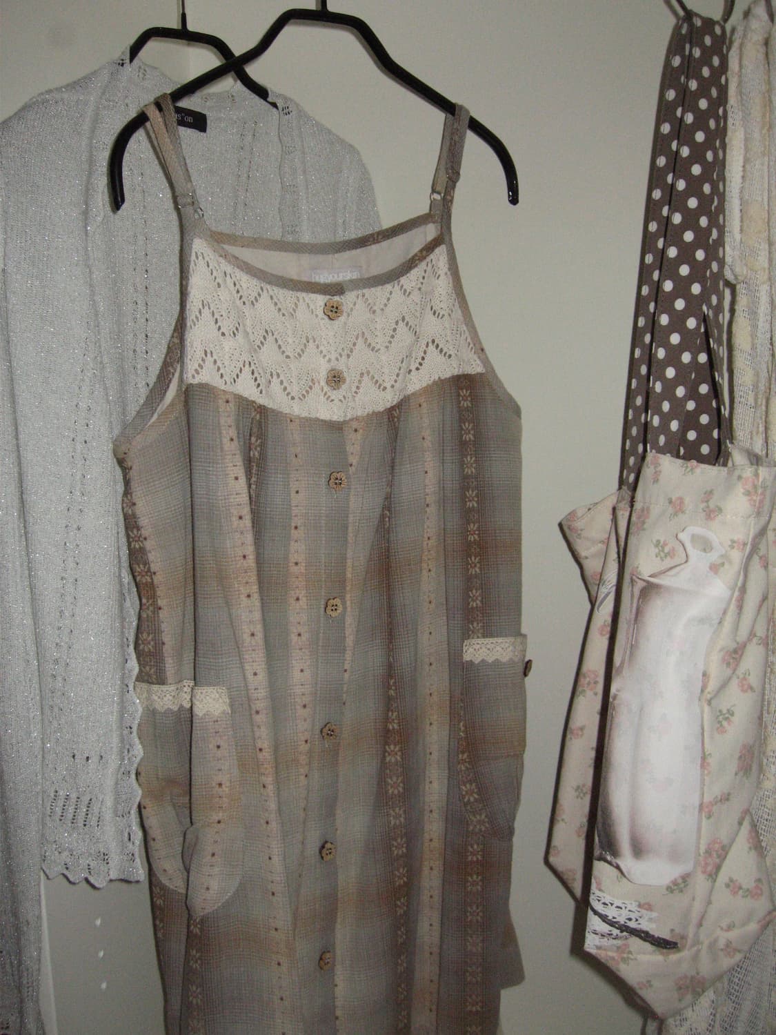 허그유어스킨 Mori button layered dress (Green) 상품이미지2