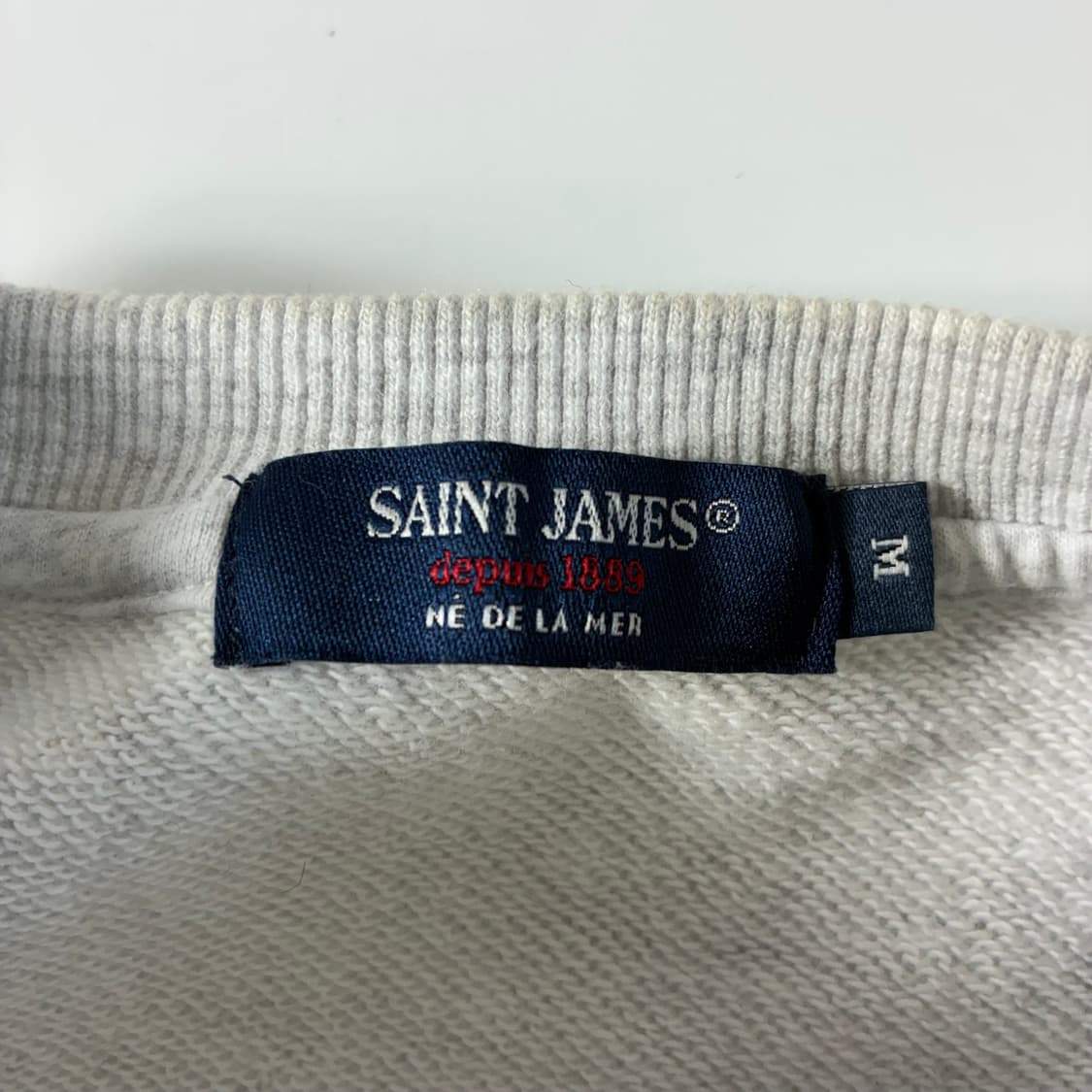 Saint james  세인트 제임스 코튼 봉봉 엘보패치 그레이 맨투맨  상품이미지4