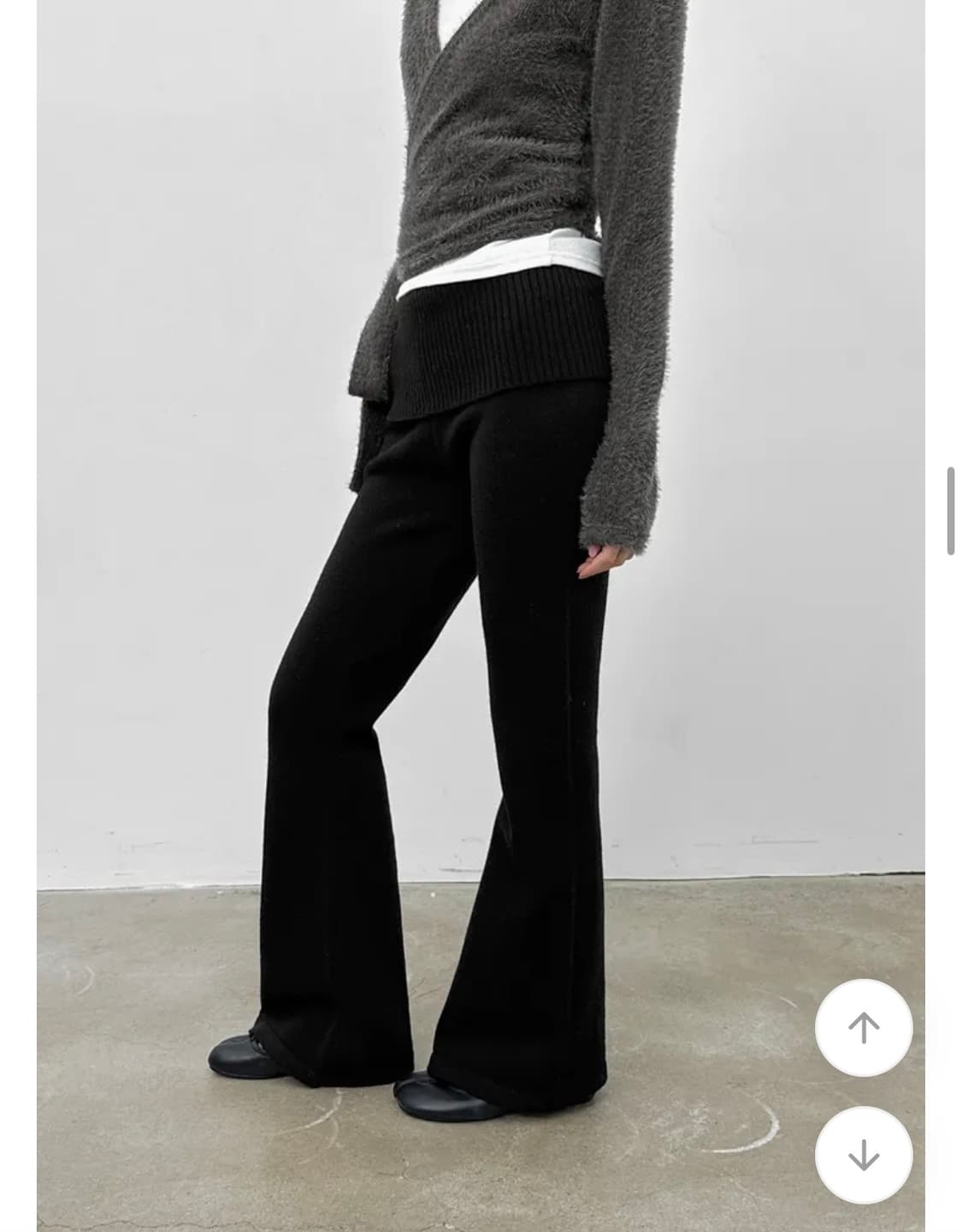 블랙업 폴딩 부츠컥 팬츠 블랙 상품이미지1