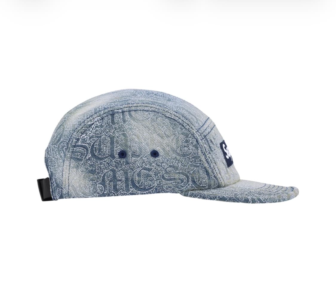 슈프림 스티치드 올드 잉글리쉬 데님 캠프캡 블루 - 26SS 상품이미지3