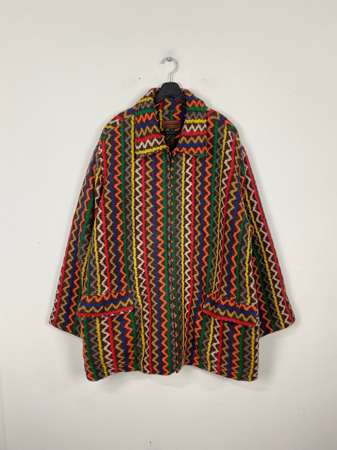 미쏘니 멀티컬러 니트 코트 자켓 상품이미지1