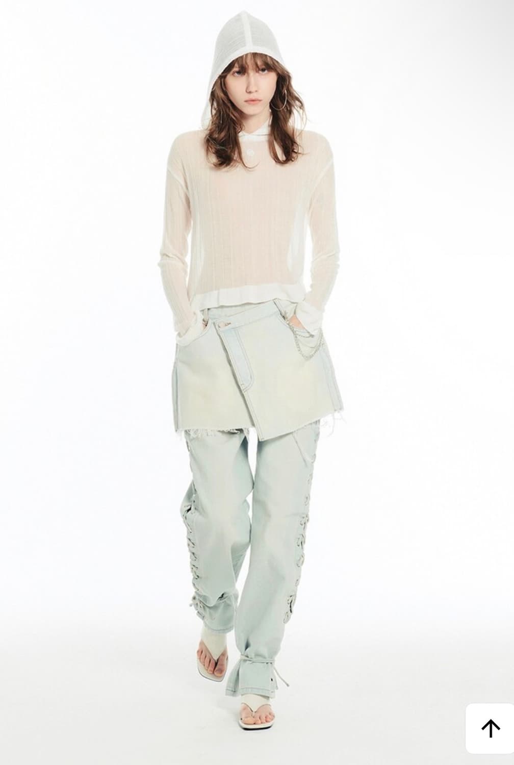 세릭 SHEER LOGO HOOD KNIT / WHITE 상품이미지2