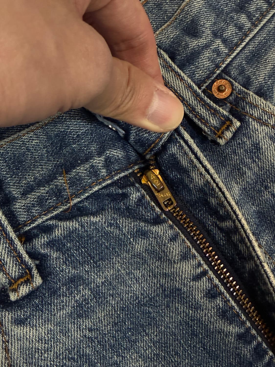 80’s USA 빈티지 리바이스 517 오렌지탭 부츠컷 체인스티치 상품이미지8