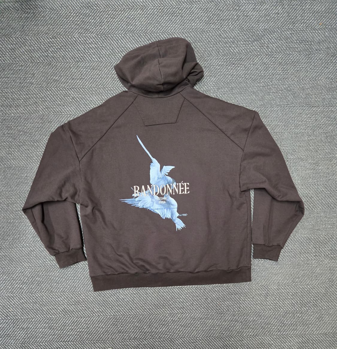준지 22ss JUUNJ 브라운 가먼트 다이 후드티 상품이미지3