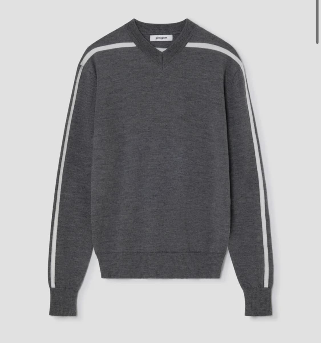 기마구아스 브이넥 니트 차콜 그레이 L 상품이미지1