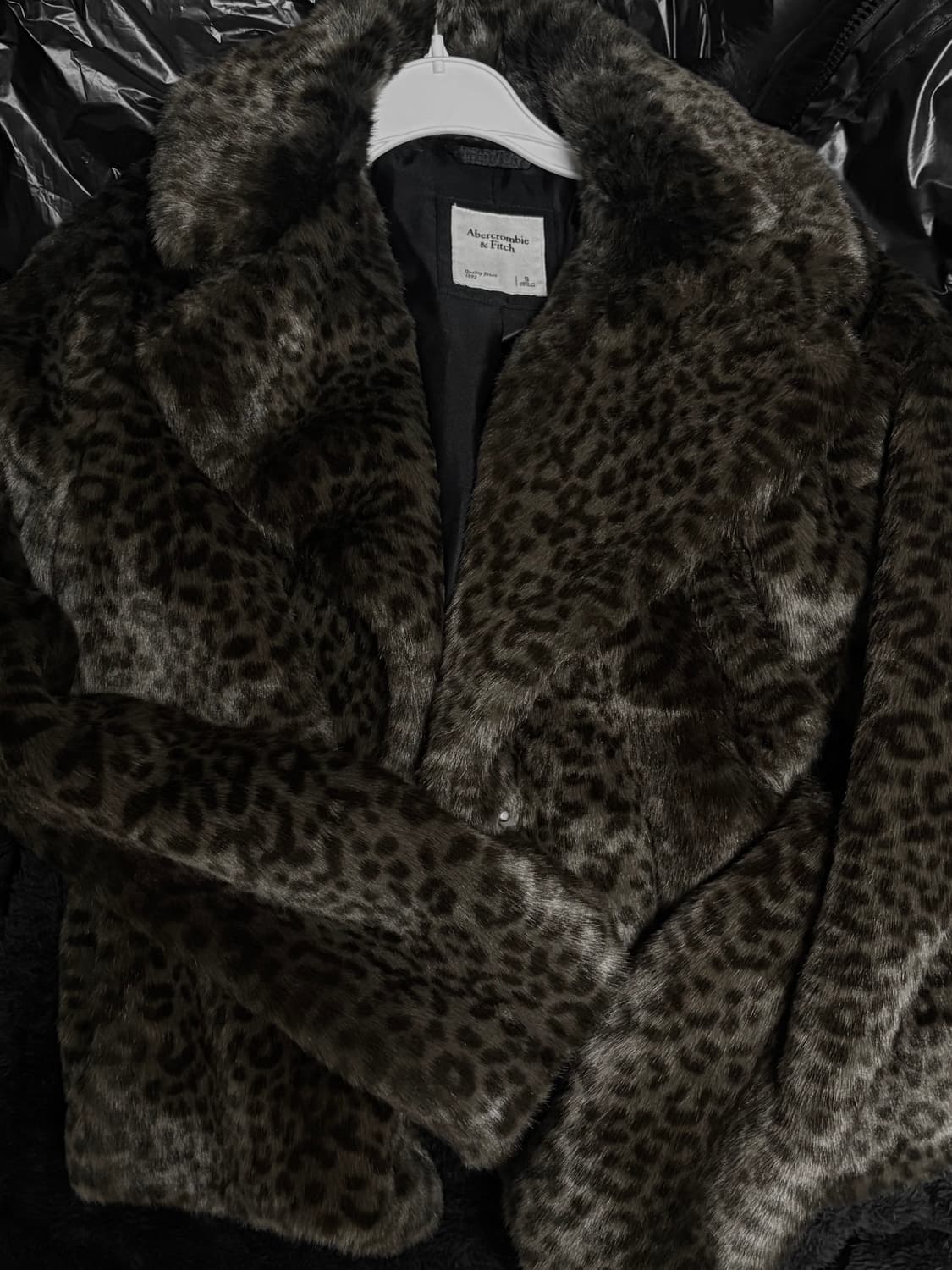 Rare 아베크롬비 레오파드 호피 퍼자켓 갸루 상품이미지2
