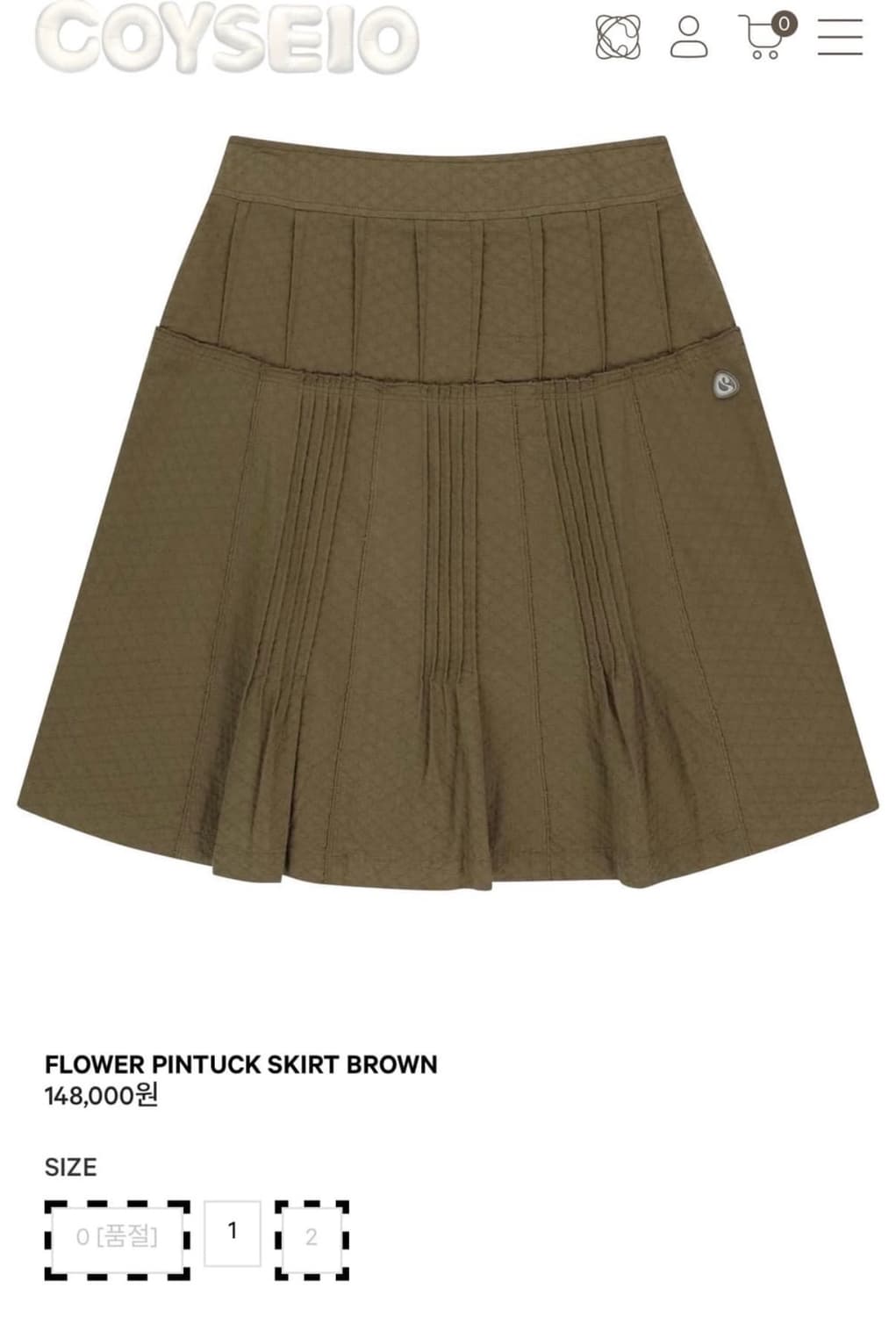 코이세이오 플라워 핀턱 스커츠 상품이미지1