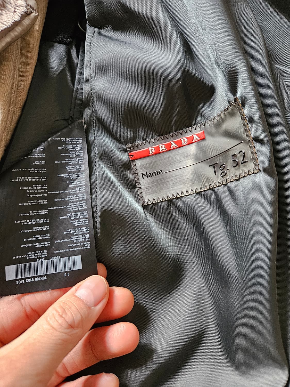 프라다 자켓 105size ( 양털 내피 있음.) 상품이미지5