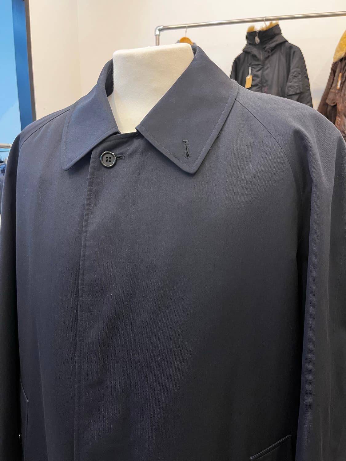 80's 버버리 발마칸 코트 다크네이비 상품이미지3