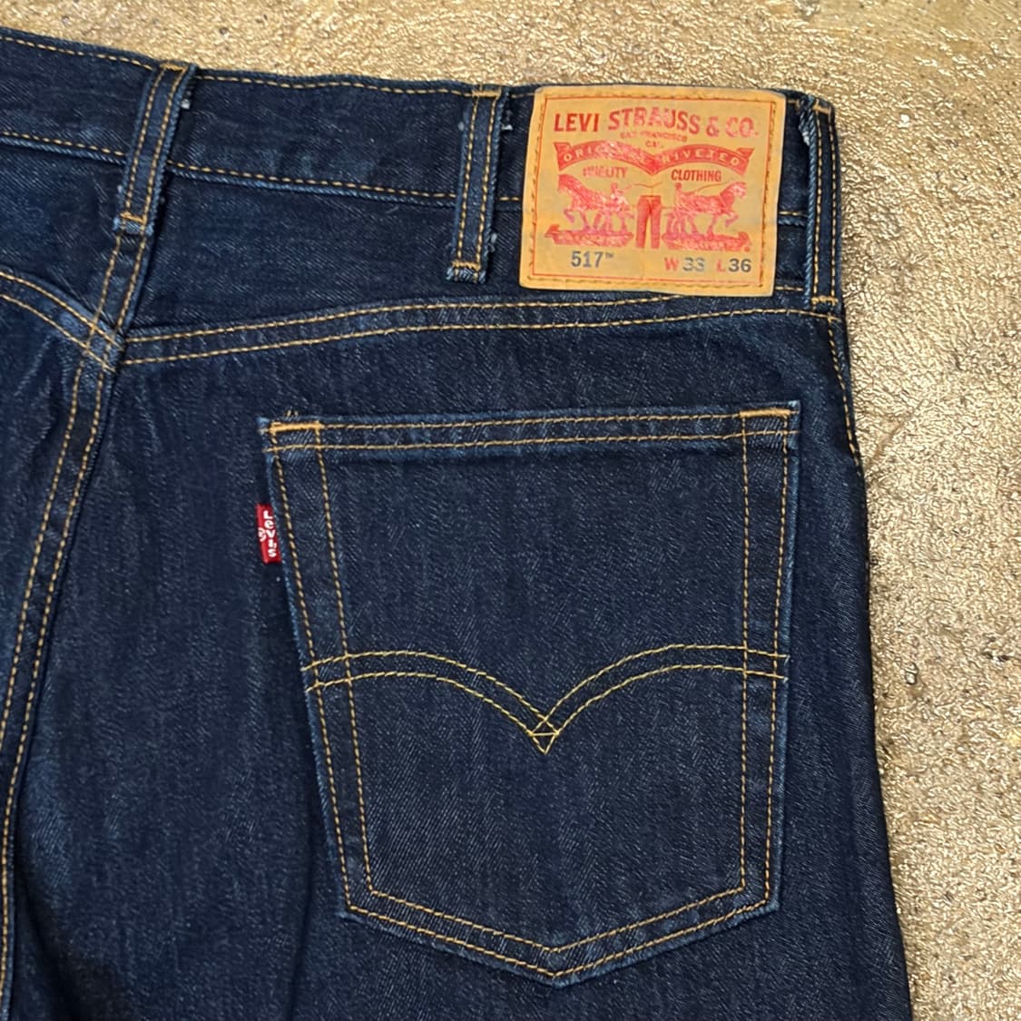 새상품급 미국 빈티지 리바이스 517 진청 부츠컷 청바지 데님팬츠 상품이미지7