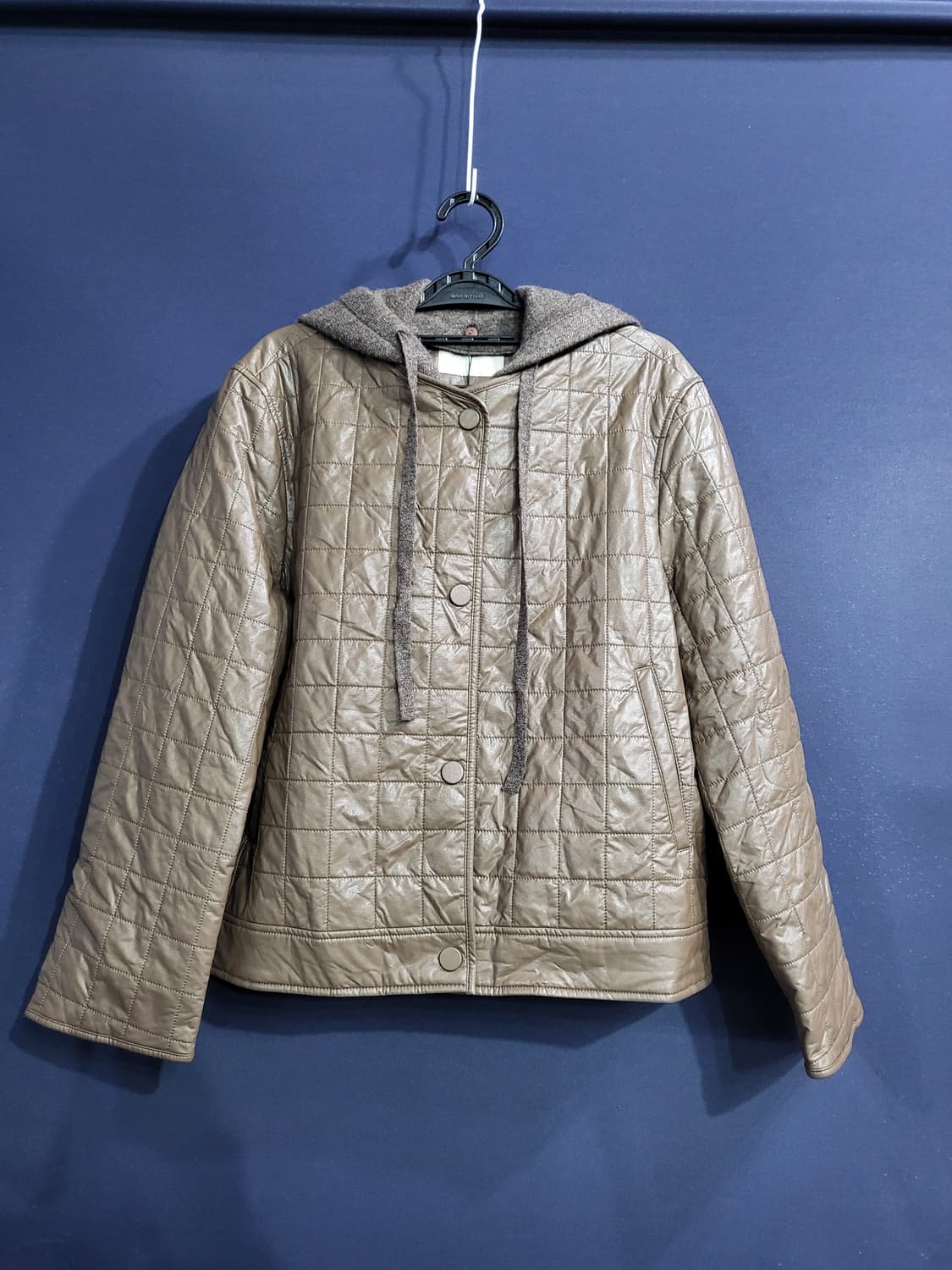 ROOM9 합성가죽 퀼팅후드자켓(새상품) 상품이미지1