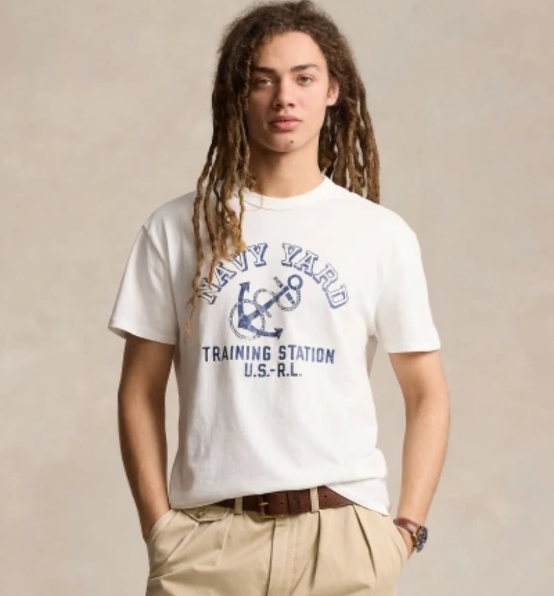 폴로 랄프로렌 네이비 야드 티셔츠 클래식핏 S 새제품 상품이미지3